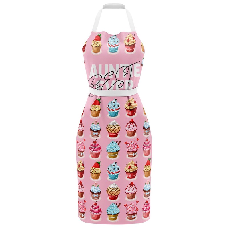 Purple Print House Best Auntie Ever Cupcake Apron Aprons for