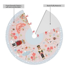 36" Nutcracker Sweets Pattern Traditional Christmas Tree Skirt Xmas Tree Skirt Mat Holiday Party Christmas Ornaments Decoration
