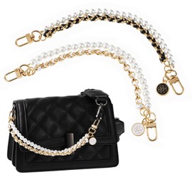 Molain 2Pcs Bag Extender Chain Purse Strap Extenders for Handbags Purse Extender Pearl Chain Chain Purse Strap Replacement Purse Accessories Bag Charms for Handbags Purse Making Supplies