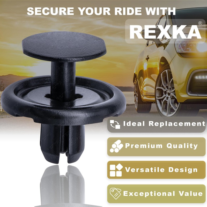 Rexka 10pcs Radiator Splash Shield Front Fender Liner Push-Type Retainer