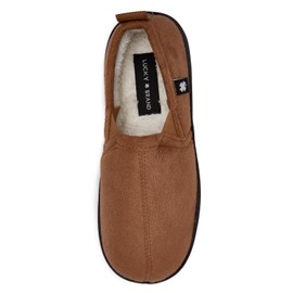 Lucky Brand Boy's Micro Suede A-line Slippers, Tan, 6