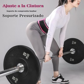 Cinturon para Gimnasio, Cinturón de Levantamiento de Pesas Eva, Soporte Lumbar Cinturón de Entrenamiento, Fitness, Mejora de Fuerza y Sentadillas, para Hombres y Mujeres (S-80CM, Rosa)
