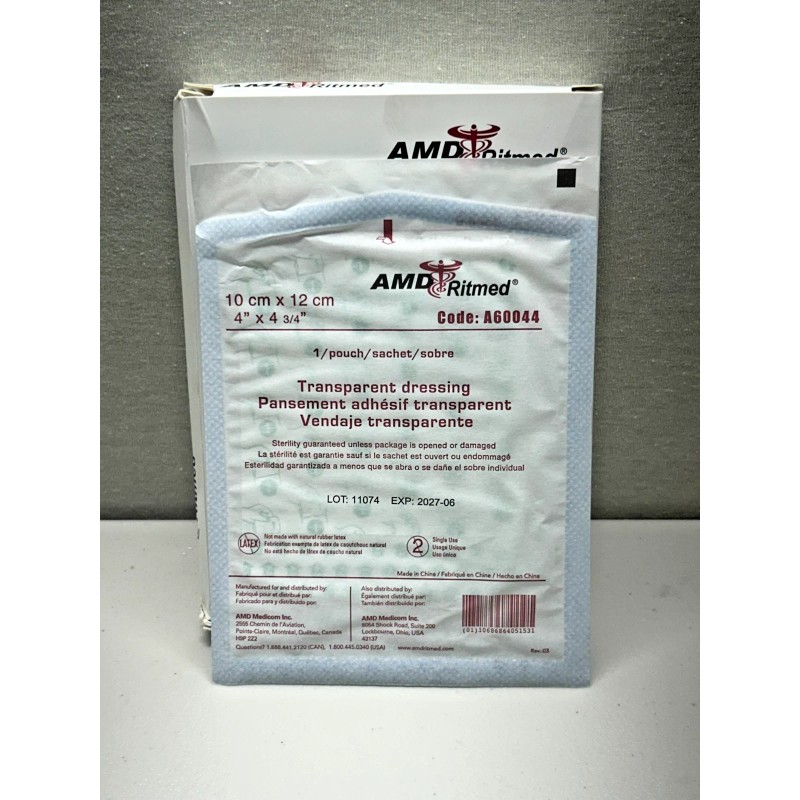 AMD RITMED 50 X AMD RITMED A60044 TRANSPARENT DRESSING 10CM
