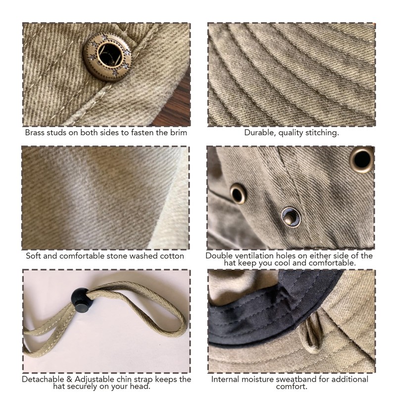 TOSKATOK� UPF 50+ Unisex Safari Outback Australian Style Cotton Bush
