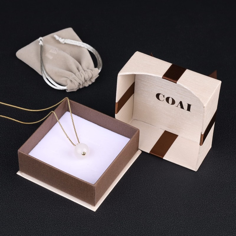 COAI Gemstone Ball Pendant, Moonstone, Moonstone