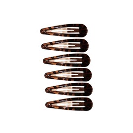 5cm Tort Brown Bendies Sleepies Snap Clips Hair Clips Slides School Colours for Women Girls by Glitz4Girlz