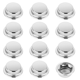 Classicseali 12PCS Dolly Wheel Lock Washer,Stainless Steel 1/2 Axle Caps, Round 5/8 Push Nut,for Rolling Bins, Lawn Wagons and Hand Trucks, Reliable Alternative to Cotter Pins, Silver