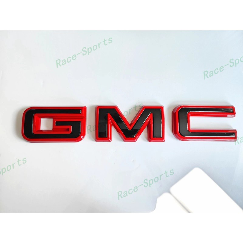 Auto GMC OVERLAY Front Rear Red Black GMC Emblem 2019+