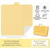 OPVXZAD Checked Picnic Mat Waterproof Beach Blanket with Handle Picnic