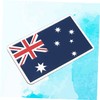 SUPVOX Australia Car Emblem Sticker - Rectangular Aluminum National Flag