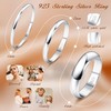 Diamday 925 Sterling Silver Ring Women Men Simple Engagement Ring