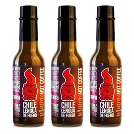 Chile Lengua de Fuego Mild Hot Sauce (Pack of 3, Hot Coffee)