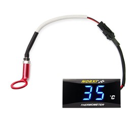 Norxi Cylinder Head Thermometer Engine Temperature Gauge 10mm 14mm with Probe Sensor Adapter (14mm, Blue)