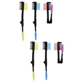 Beavorty 6pcs Foldable Eyebrow Comb Set Double-headed Eyelash Comb Curler Portable Eyebrow Brush for Travel Includes Yellow Red Colors for Women and Girls