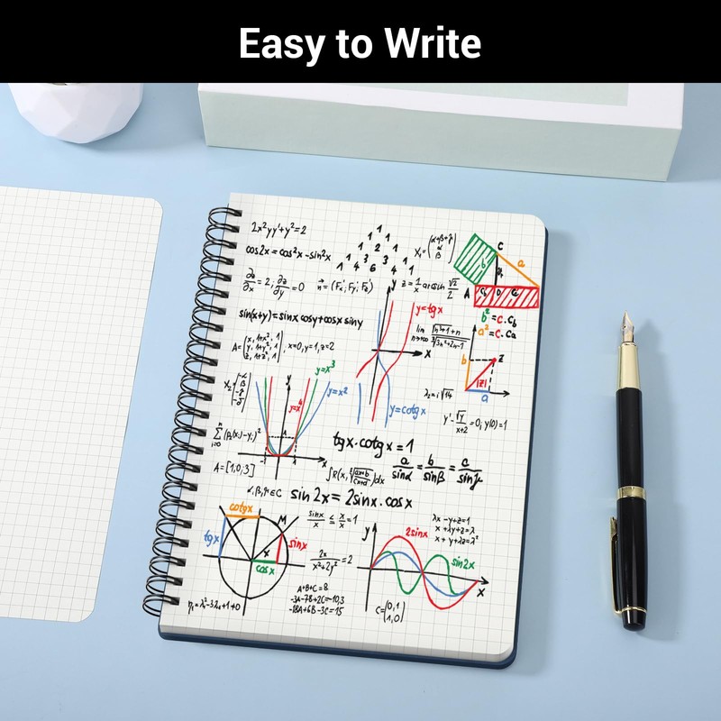 Yarotm Notebook A5 Squared - Pack of 2 Spiral Bound