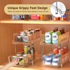 HIHEGD HIHEGD 2-Tier Bathroom Organizer with Dividers, Clear Under Sink