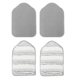 Replacement Scrubber Pads for Tub and Tile Brush, Includes 2 Heavy-Duty Scouring Pads and 2 Microfiber Pads for Deep Cleaning of Bathroom, Shower, Mirror and Floor Surfaces