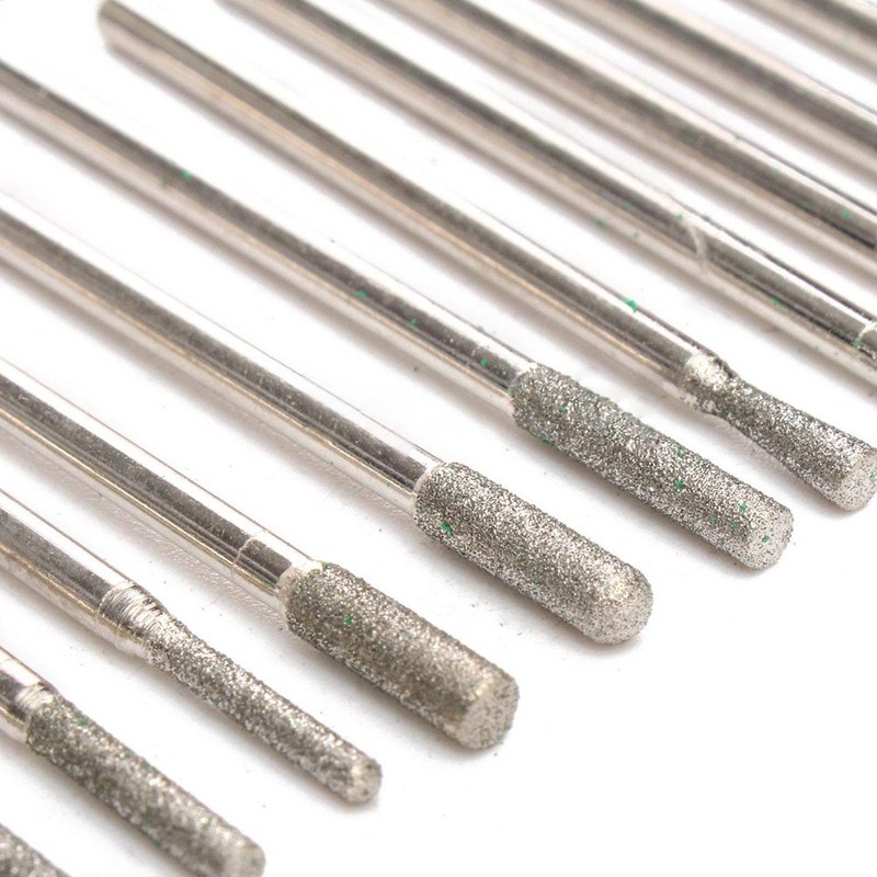 Gasea 30pcs 1/8" Shank Diamond Coated Burr Drill Bits for