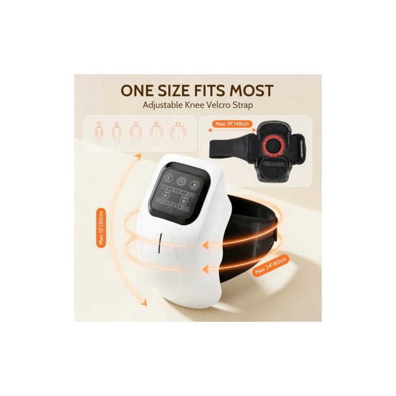4-in-1 Knee Massager with Heat, Red Light, Vibration & Airbag