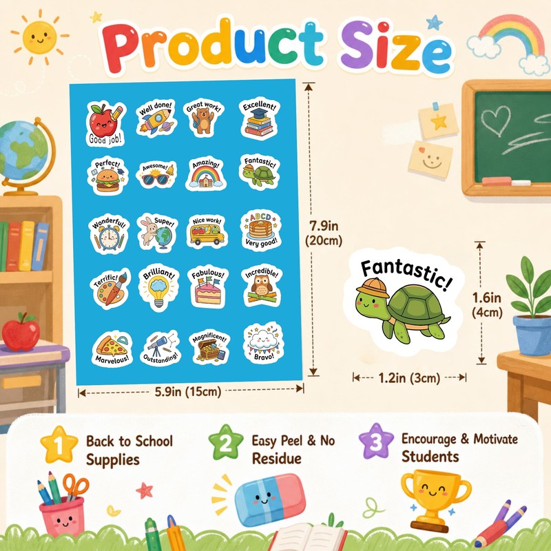 Classroom Must Haves - 480 PCS Teacher Reward Stickers for