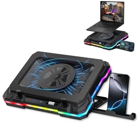 Tilted Nation Almohadilla de refrigeración para laptop para juegos con concentrador USB, aumenta el rendimiento, mantente cómodo - Soporte enfriador p
