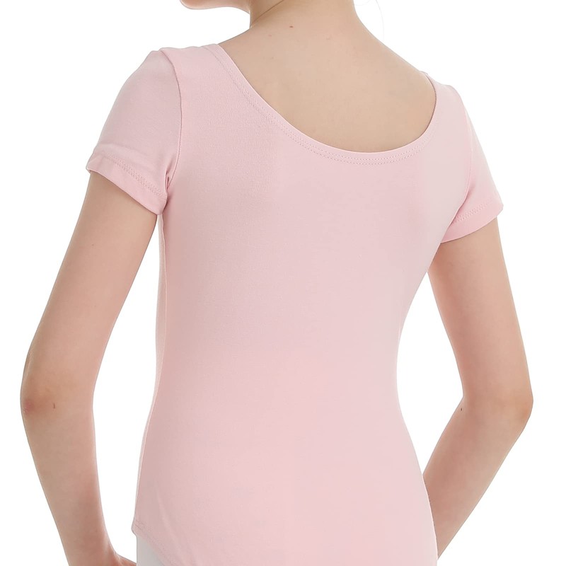 Girls Long Sleeve Team Basic Leotards For Kids, Cerulean, 4-6