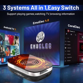 Kinhank Retro Game Console,Super Console X4 PLUS Emulator Console Built-in 65000+Games,S905X4 Chip,Video Game Console with 3 Systems,8K UHD Output,2.4G+5G WIFI,BT 4.0,USB 3.0,2 Wireless Controllers