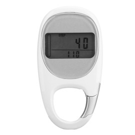 Step Counter Power Saving Mode Clear LCD Display Simple Carabiner Pedometer for Outdoor Sports Adults Children