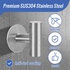 Augegel Adhesive Towel Hooks, Brushed Nickel SUS 304 Stainless Steel