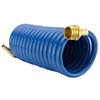 RecPro RV Exterior Shower Hose | 15' Blue Coiled Hose