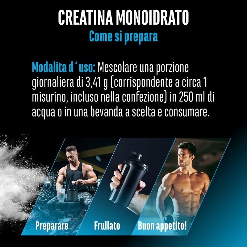 Creatina in polvere - 300 g - Creatina monoidrato in