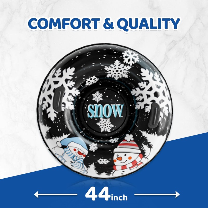 Inflatable Snow Tubes for Kids and Adults, Cold-Resistant Thickened Heavy