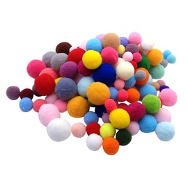 Artibetter Minatures Crafts 160pcs Pom Poms Balls Fluffy Pompoms Balls for DIY Craft Material Supplies Mixed Color Colorful Pom Pom Balls