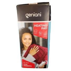 GENIANI XL Heating Pad Back Pain Cramps Auto Shut Off Washable Viva Magenta NOB