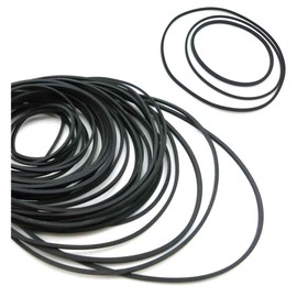 Wanfoou Universal Belts, Pack of 50, Mix Size Square Cassette Tape Machine Belt, Common Belt, Set of Rubber Recorder Strap Cassette Tape