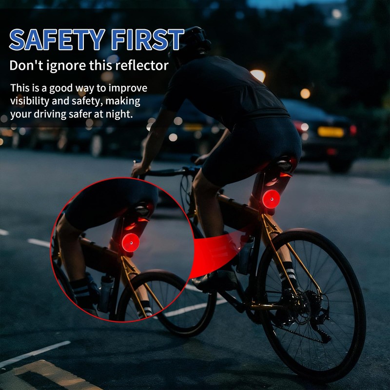 WUSHIXAN 10 Pack Red Screw on Round Reflectors for Mailbox,