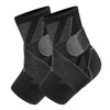 CYCLXY Ankle Brace and Compression Sleeves (Gray, Medium)