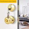 Brotima 4 Pack Round Polished Brass Entry Door Knobs and