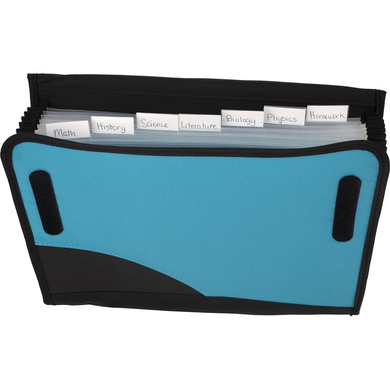 Five Star Expanding File Folder, 8-Pocket Expandable File Folder, Teal