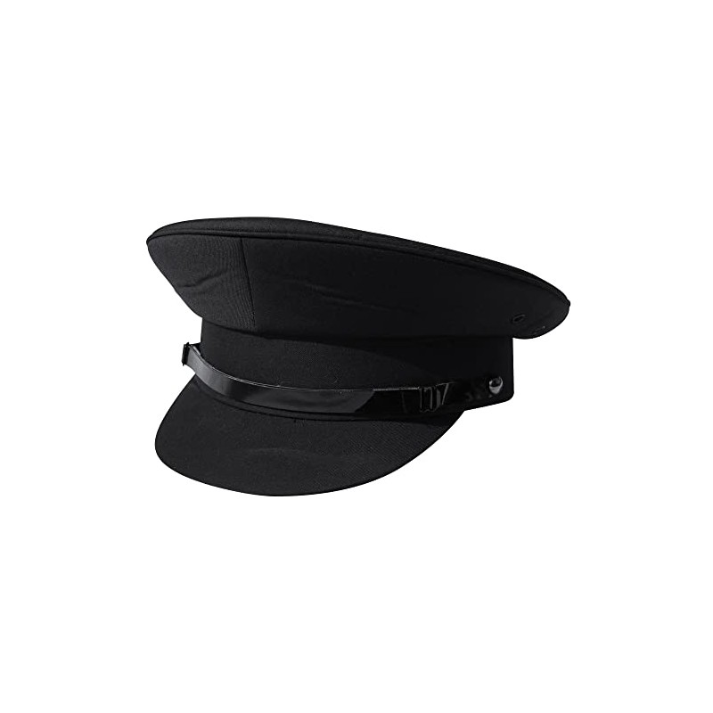 Black Chauffeur Style Peaked Cap | Size 57cm | Traditional