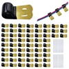 60 Pack Vinyl Coated Cable Clamps with 200 Zip Cable