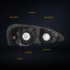 PM PERFORMOTOR [Pair] 3D Light Bar Headlights Assembly Compatible with