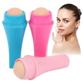 Set 3 Rodillo Piedra Volcanica Control de aceite Facial Herramienta de Cuidado de la Piel Maquillaje Mate Bola de Absorcin de Aceite Piel Grasa...    