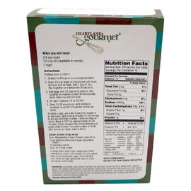 Heartland Gourmet Gluten Free Red Velvet Cupcake Mix - Rich and Decadent - Certified Gluten Free Ingredients - All Purpose - Safe for Celiac Diet - 2022 - Pack of 1