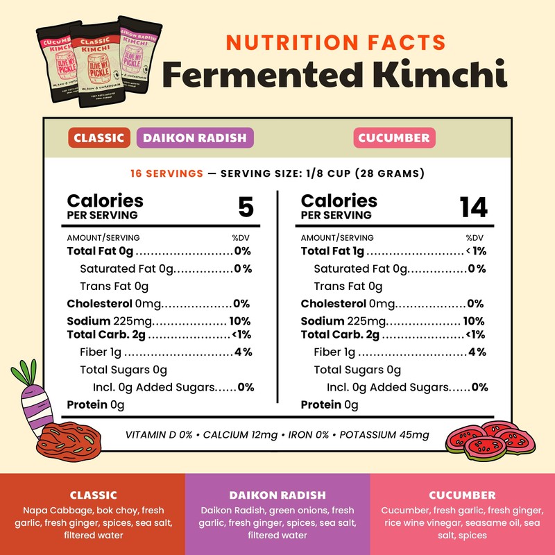 Olive My Pickle Fermented Kimchi Variety Pack - 48 oz