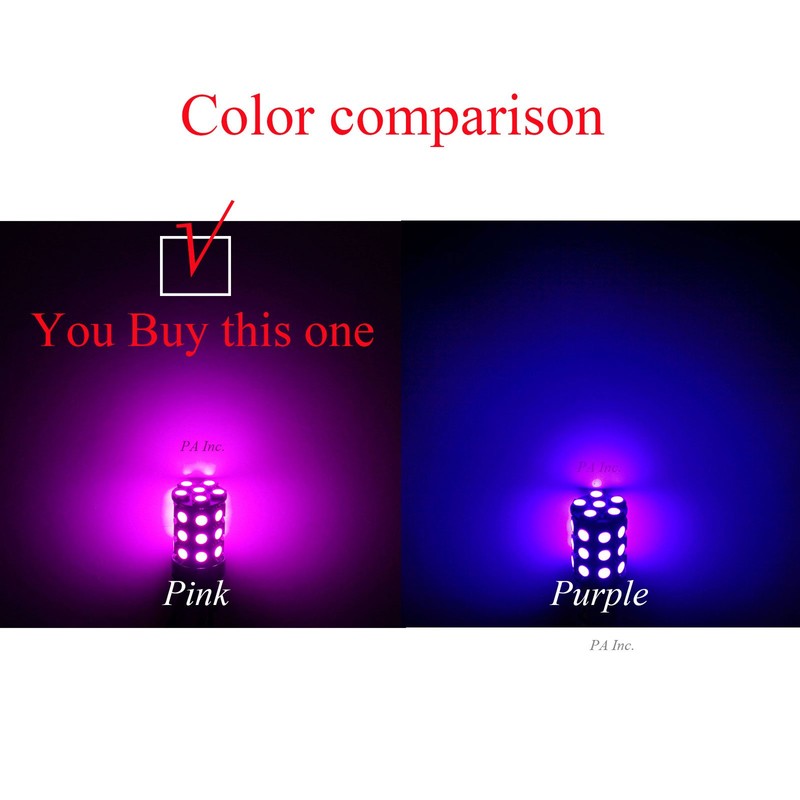 PA 2PCS 30SMD 5050 LED Light Bulbs, Pink, 12V, Easy