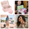 Funtopia 3-in-1 Jewelry Box, Pink Jewelry Box for Women, Travel