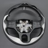MEWANT DIY Stitched White Leather Steering Wheel Cover Wrap for