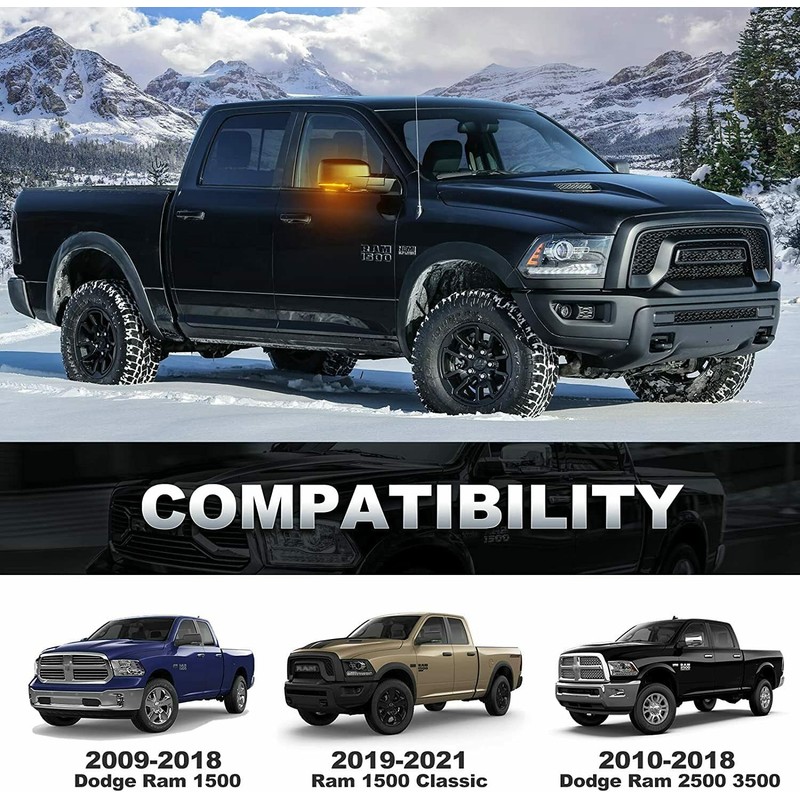 KENRTIR for 2009-2018 Dodge Ram 1500, 2010-2018 Ram 2500 3500