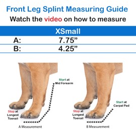 OrthoVet Standard Front Leg Brace for Dogs with Injuries, Arthritis, or Licking Prevention, Durable & Lightweight Post-Surgery Protection for Pets - XS